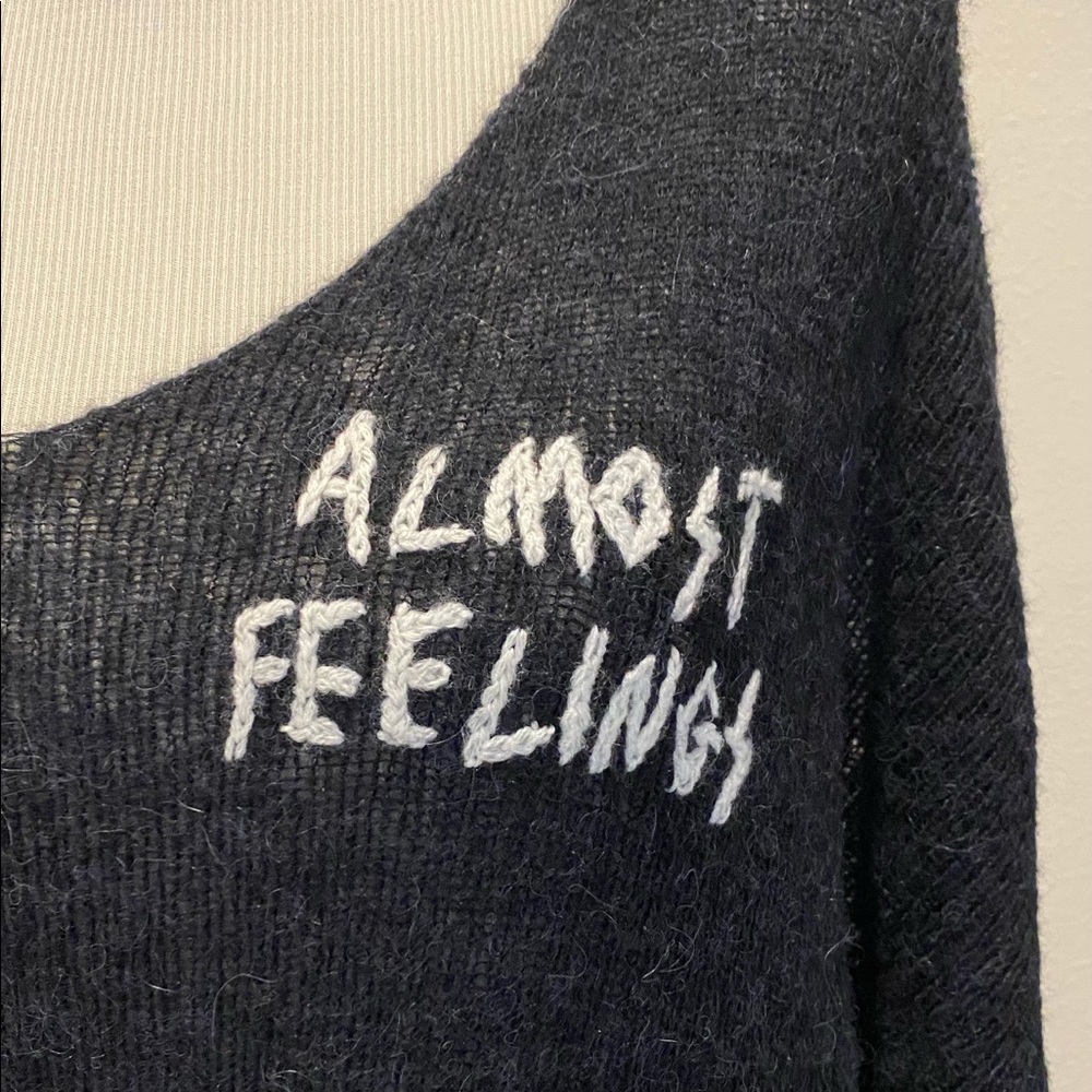 Wildfox almost feelings black sweater - large